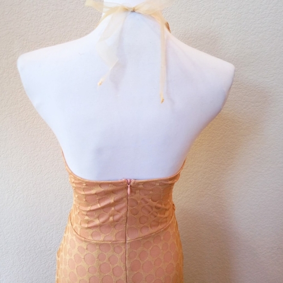 Heart Moon Star Y2K rose gold halter dress - Picture 7 of 10